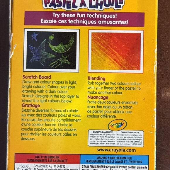 Crayola Oil Pastel Crayons 16 assorted colours pack - Picture 6 of 6